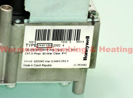 Vaillant 053499 lpg valve