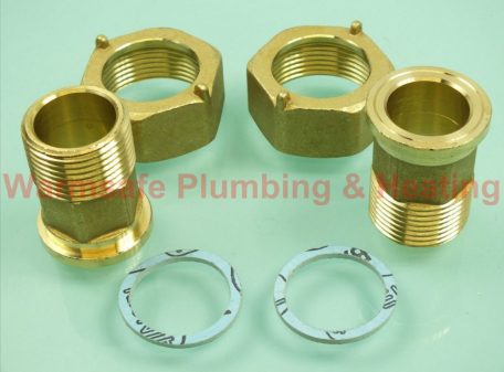 Tiemme - 1522G0706- 1500062 - Brass - Tail with Loose Nut 1" 1/4 x 1" ( 2 of)