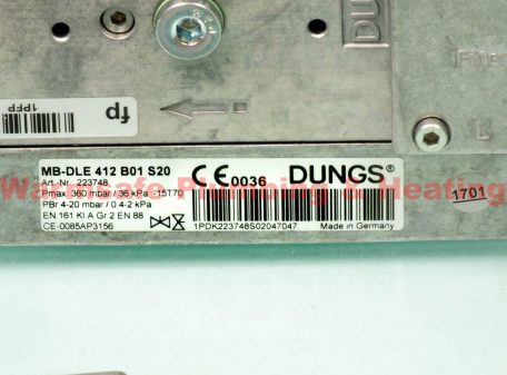 Dungs 1st Stage Gas Train Valve Mb412/1 Rsm20 3970231