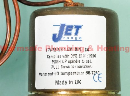 JET TFVJ-72-3/8-1.5M 72 deg x 1.5m Thermostatic Fire Valve
