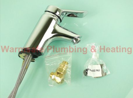Armitage Shanks Piccolo 21 basin mixer rear-mount chrome plated no pop up waste