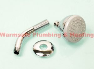 Center (CB) small modern shower rose and arm D01419