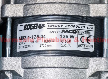 EOGB Energy M02-1-125-04 sterling motor 90w