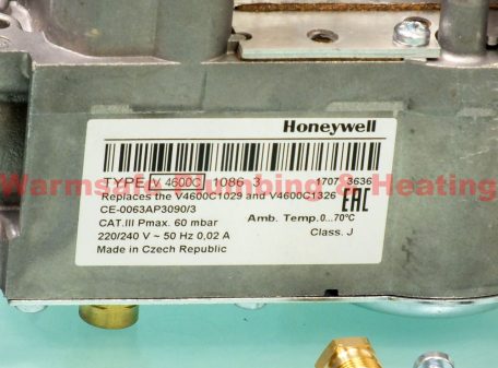 Honeywell V4600C1086U gas valve