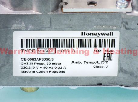 Honeywell V4600T1060U Gas Valve