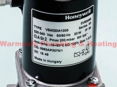 Honeywell VE4020A1005 gas solenoid valve bsp 3/4inch