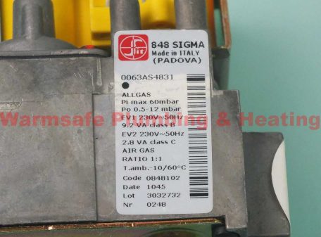 baxi 5122286 40kw gas valve only2