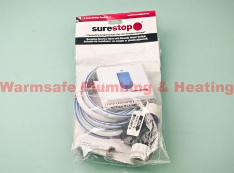 surestop service valve with remote water switch 15mm
