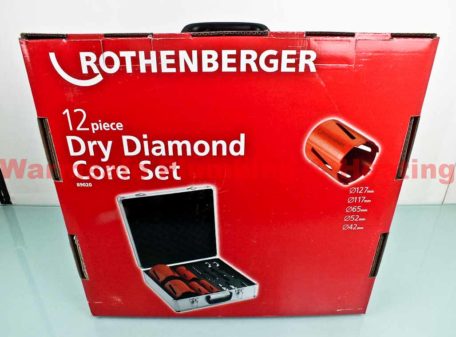 rothenberger 89020 dry diamond core drill kit 12 piece