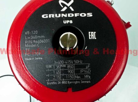 grundfos 964060031 ups 65 -120 pump head kit 415v 2