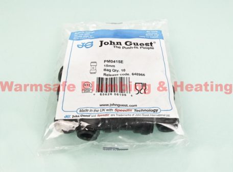 john guest pm0415e 15mm straight connector bag of 10 1
