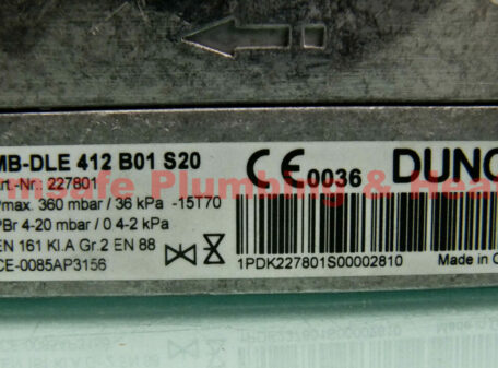 dungs mb-dle 412 b01 s20 multibloc gas valve 110v/230v - 227801 2